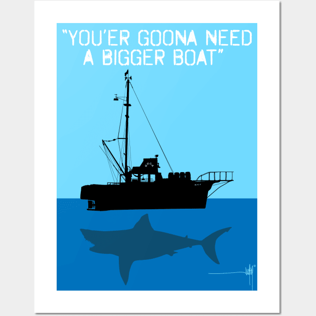 Bigger Boat Wall Art by Jun Pagano